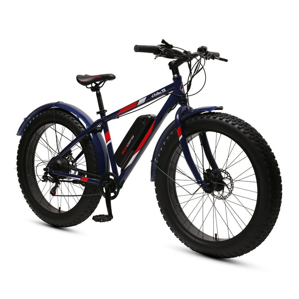 Black 26 inch 500w Fat tire ebike Electric mountain bicycle