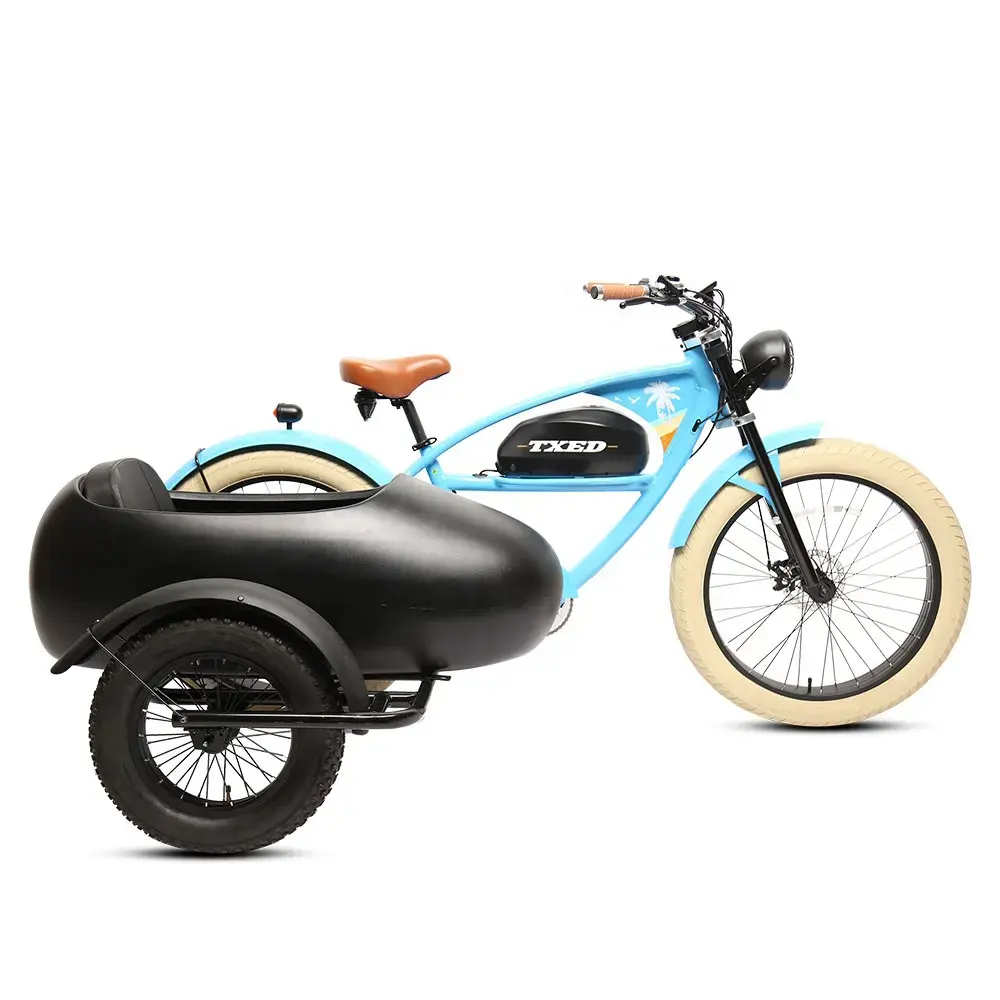 26 Inch Custom 7 Speed E Bike Fat Tire Rear Hub Motor Electric Beach Cruiser Electric Bike